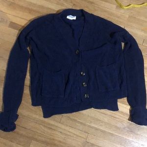 Freshman forever dark blue oversized cardigan
